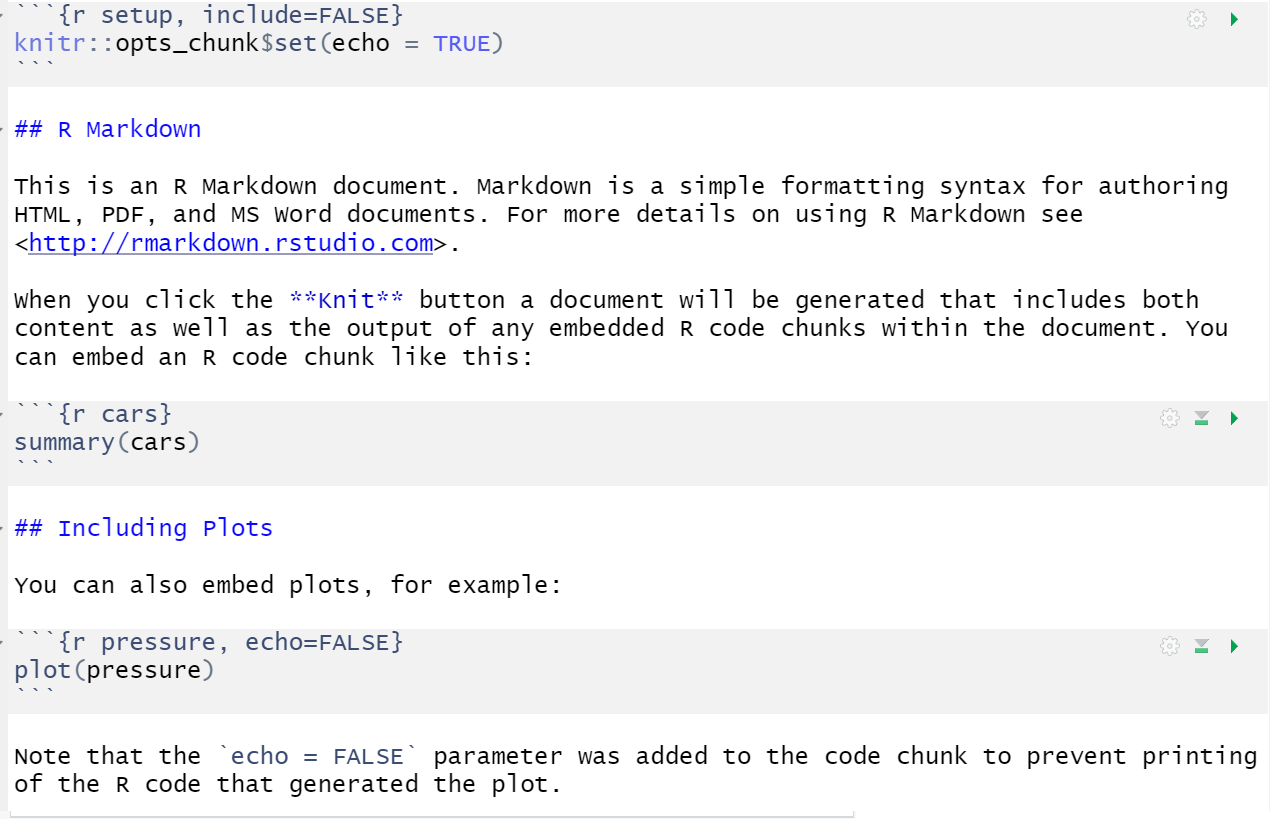 New R Markdown text